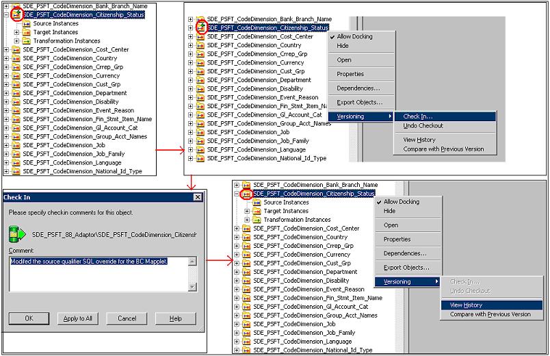 Customization of Repository Objects Using Check Out and Check In Note the green arrow on the object in the screenshot below.