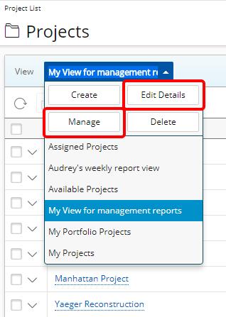 2.2.2. Click Edit Details or Manage Click either the Manage or Edit Details button. This will open the Views page. 2.2.3.