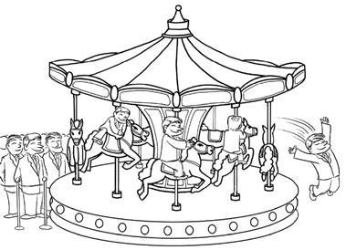 Linear Speed and Angular Velocity Suppose you are riding on a merry-go-round. The ride travels in a circular motion, and the horses usually move up and down.