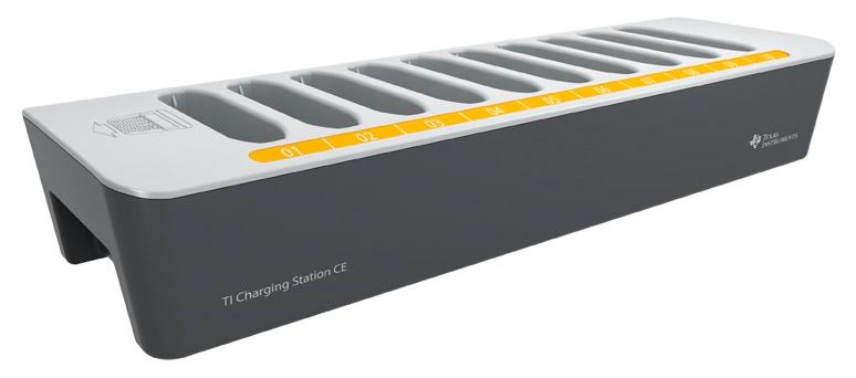 Preparing Charging Stations for Use The TI Charging Station CE is shipped with the following components in each package: A TI Charging Station CE An AC adapter A regional power cord adapter 1.