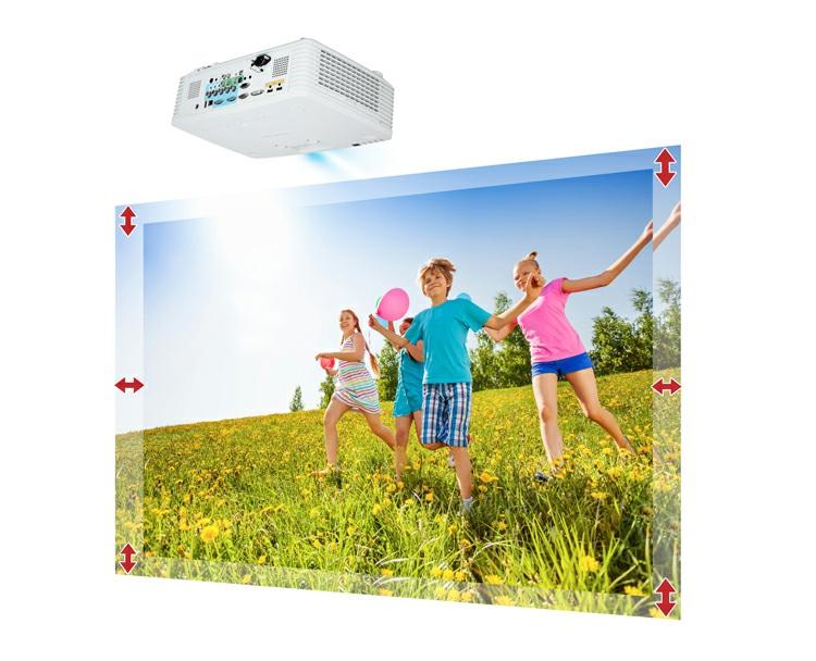 Easy Image Adjustment, with Side Projection Horizontal and vertical Keystone