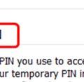 PIN to access your account.
