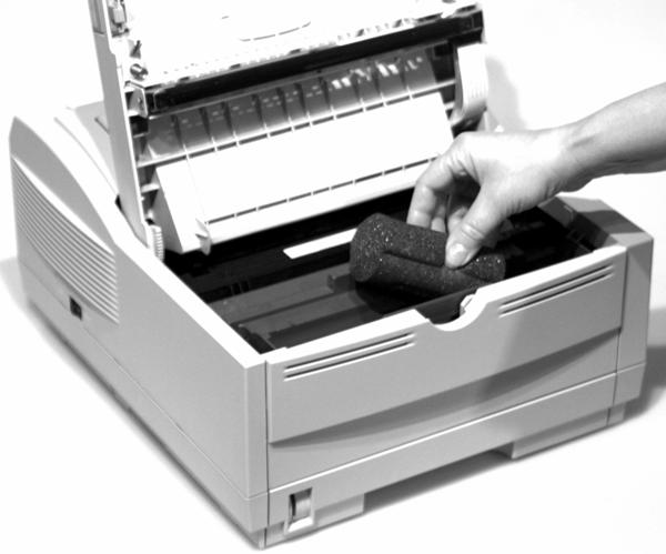 Install the Toner Holding the image drum firmly,