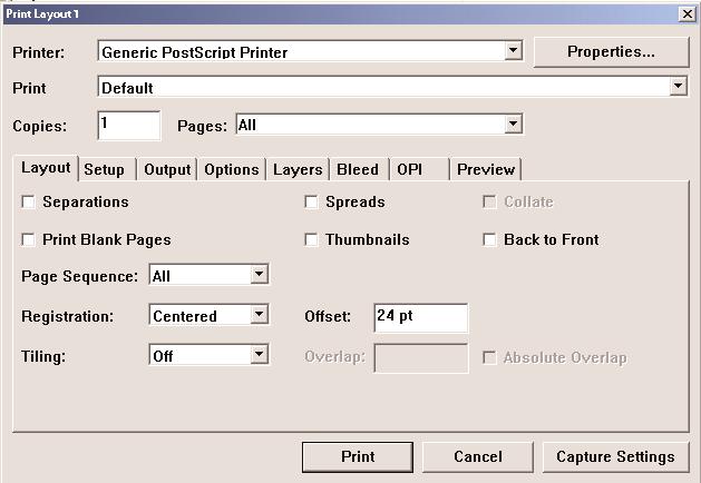 to a file when this is chosen as a printer in your application) Open the Quark 6 document you wish to postscript. 4 SELECT: UTILITIES.