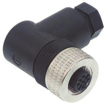 ) Female cable connector, straight exit (Field installable) 5-Pin (D34) Mates with standard male (M12) integral connector Termination: Screw terminals Cable gland: