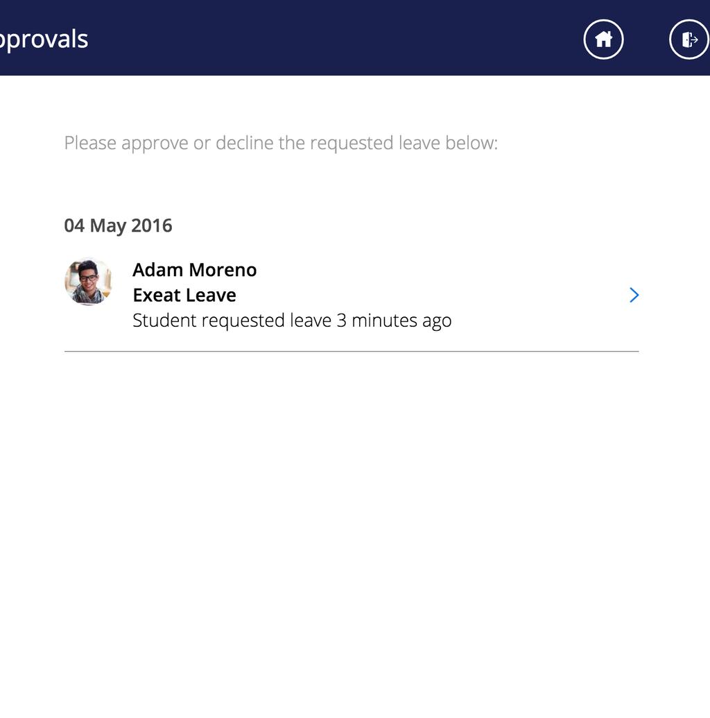 Approving your child s leave request 1. When your child applies for leave that requires your approval, you will receive an email notification asking for your approval.