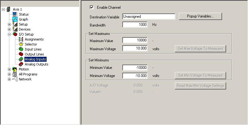Figure 99: Names Output Lines View Descriptive text names can be assigned to individual output lines to make the setup easier to follow. 3.