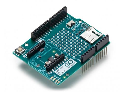 ARDUINO WIRELESS SD SHIELD Code: A000065 The Wireless SD shield allows an Arduino board to communicate wirelessly using a wireless Xbee module or similar plus a micro SD card