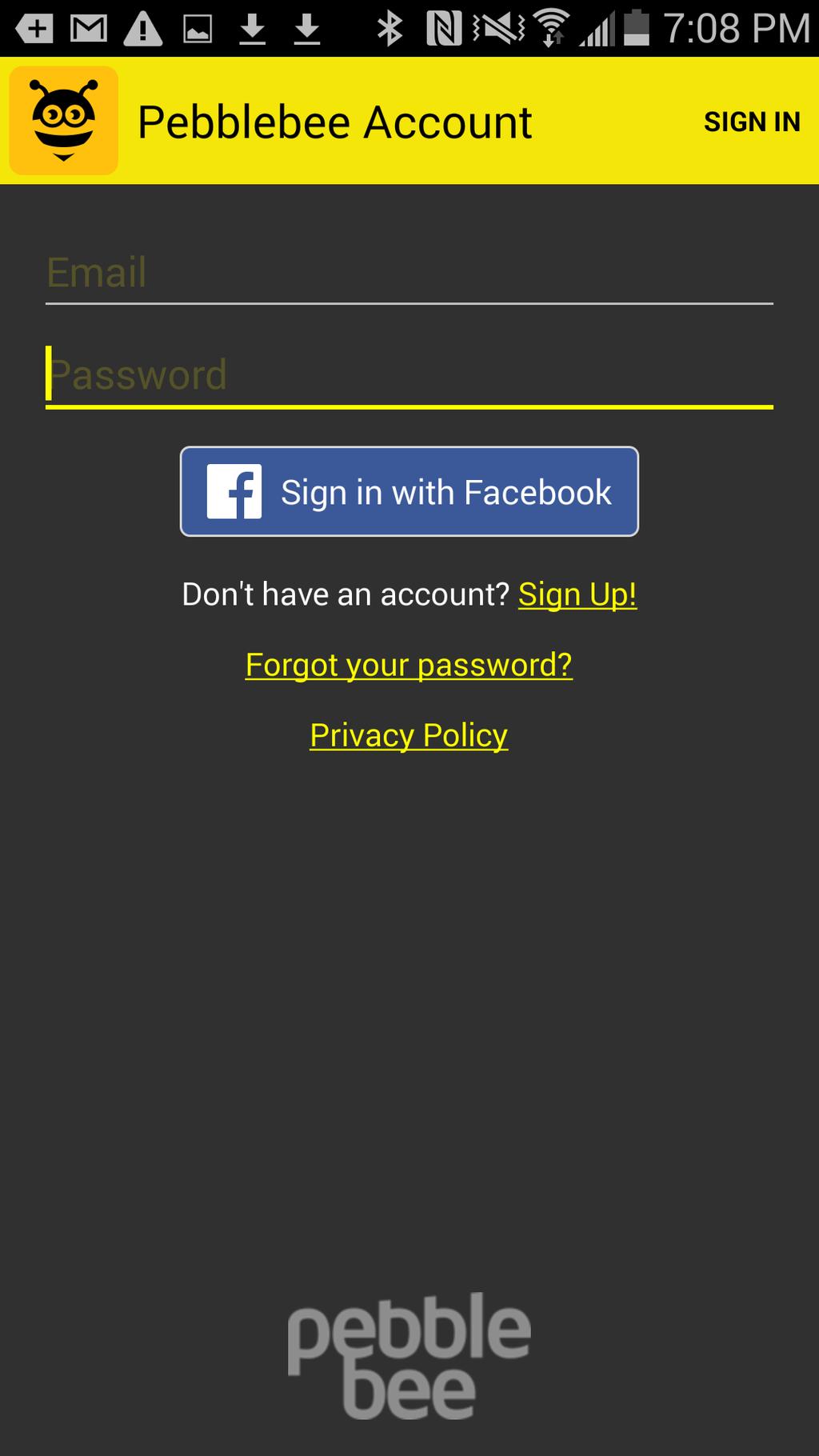 Creating and Signing-In to your Account: Login with your existing Facebook account. (Note: If you need to reset your password, this is done directly through Facebook.com.