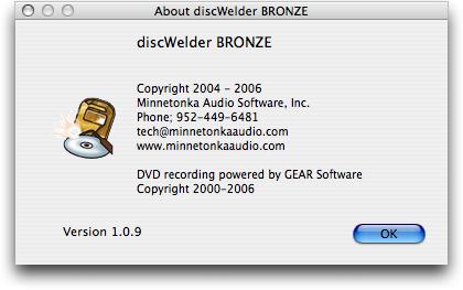 4.1.1 The About discwelder BRONZE command This command brings up the About window (see Figure 4-2).