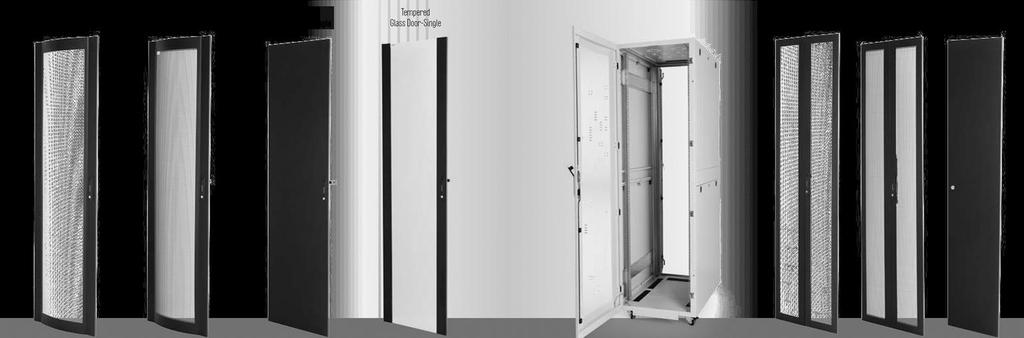 Technical details Front and rear perforated door High-flow perforated front and rear doors provide optimum front to rear airflow to keep equipment cool and support hot & cold aisle configurations in