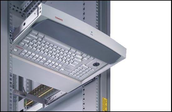html 15-inch Flat Panel Monitor (TFT5000R) Figure 15: 15-inch Flat Panel Monitor (TFT5000R) The Compaq TFT5000R (15 inch) Flat Panel Monitor can be neatly tucked away in the rack when not in use.