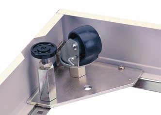 Accessories Plinth Kits and Stabilising Plinths Accessories Four corner plates (factory fitted if specified with order) fit to underside of base frame providing access on all sides by fitting castors