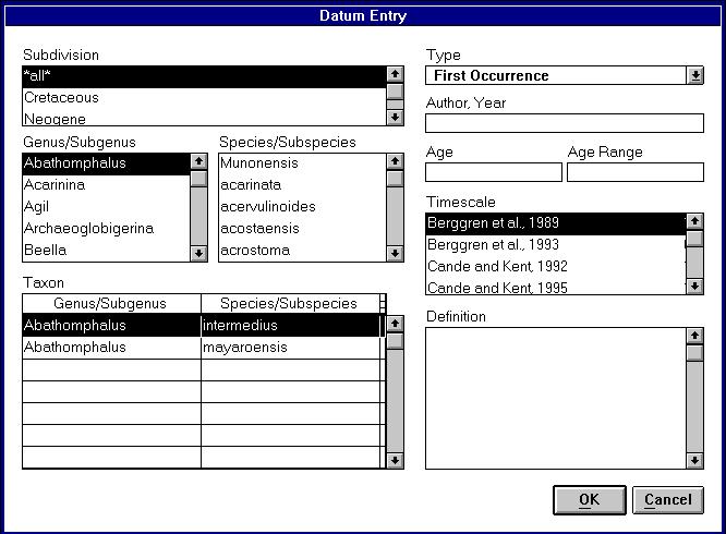 PAL User s Manual 16 wanted to sort by age, you would click on the word Age. 4. Select a datum by either double clicking on it, or by highlighting it and then clicking the Add button.
