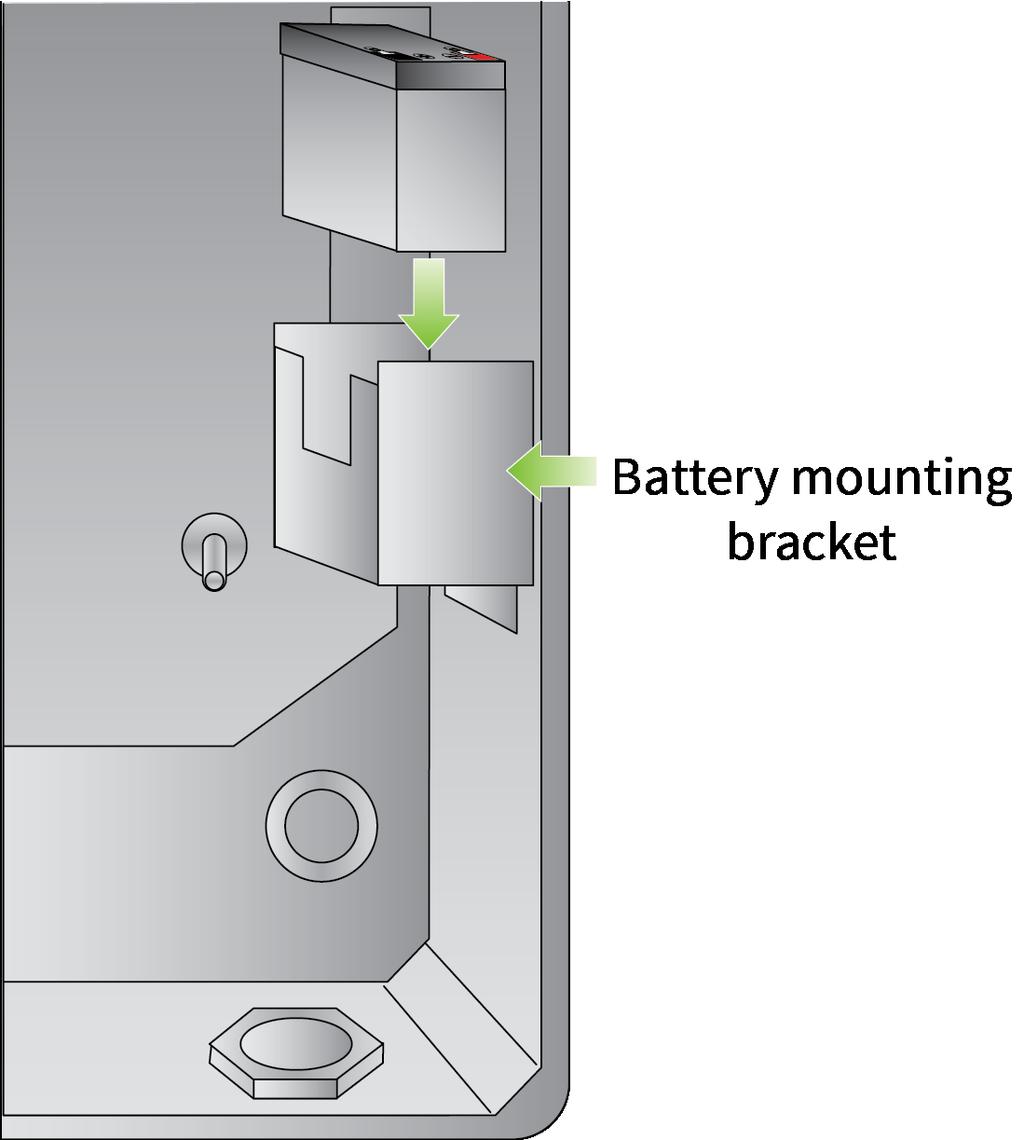 Connect the hardware Install the battery Install the battery WARNING! For all installations: Use precautions to avoid risk of electrostatic charge/discharge.