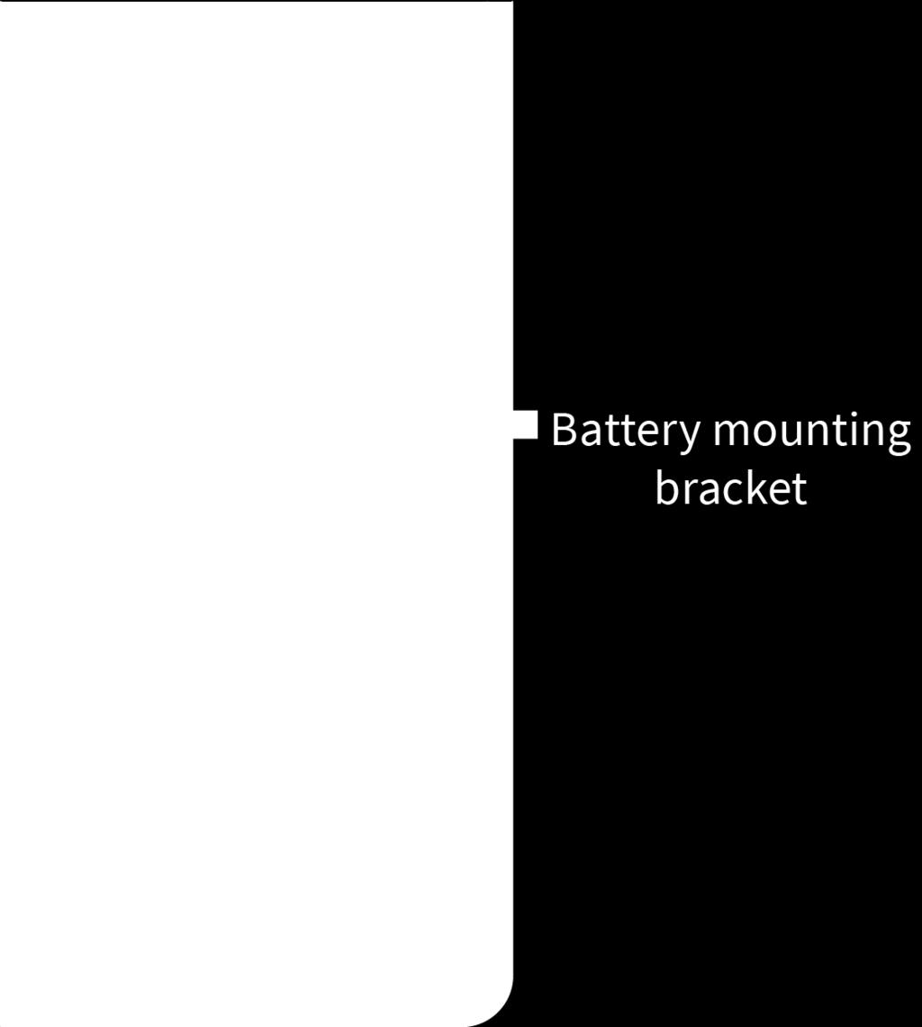 Remove it from its packaging and mount it into the battery slot on the side of the unit using the following instructions: 1. Gently insert the battery into the battery mounting bracket as shown.