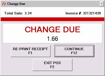 The Process Sale screen is separated into two distinct areas. The Tender Type has a red rectangle around it and is used to enter the amount and type of monies collected from the customer.