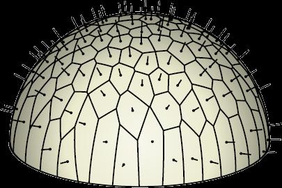 Figure (c) shows uniform distributed samples on a unit sphere, this can be used for omnidirectional point lights.