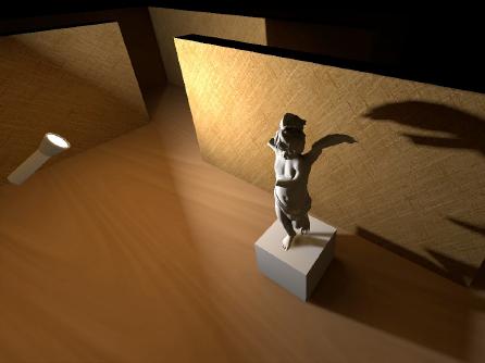 But the problem is, that most of this algorithms are not compatible with the constraints imposed by such a distributed ray tracing system. Interactive global illumination (IGI) [Wald et al.