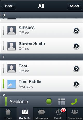 About Avaya one-x Mobile Preferred for IP Office You can customize how you want to view your contacts by selecting from the options available on the Contacts screen.