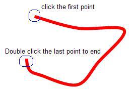 Select a point on screen as the start point of the first line, and select another point as the end point of the first line (which is also the start point of the second line), then select the end