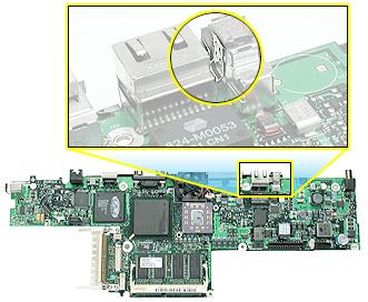 16. Make sure the top of the replacement logic board includes the