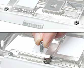 10. Open the I/O door, and remove the four identical Torx T6 screws. 11.