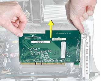 3. Lift up the SCSI card from the slot on the logic