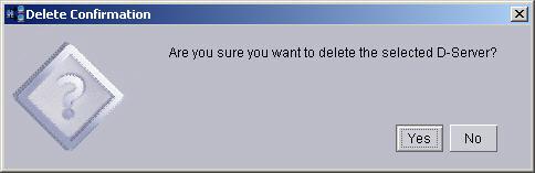Figure 43. Delete Confirmation window 4. Click Yes.