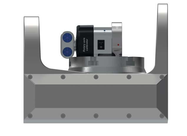 laser beam alignment) Remove any contributory linear axis angular error from the observed rotary axis results, giving clean results for the rotary axis Off axis mounting