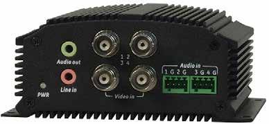 711 Audio input 1-channel, RCA connector (2 Vp-p, 1 kω) 4-channel pin connector interface (2.0 Vp-p, 1 kω) Bidirectional audio input 1-channel, RCA (2.0 Vp-p, 1 kω) (Using AUDIO IN) 1-channel, RCA (2.