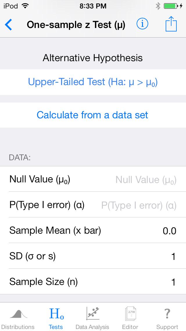 Statistical Tests In Statistical Tests mode, you can do hypothesis testings and calculate p-values and confidence intervals.