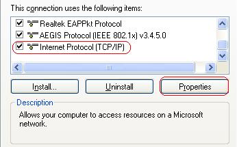 Figure 5-4 Step 8. In the prompt page shown below, select Use the Following IP Address, and set the IP and Subnet mask.