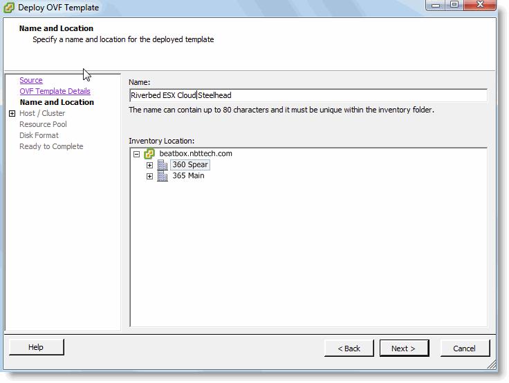 Verify that the OVA file is the one you want to deploy, and click Next to display
