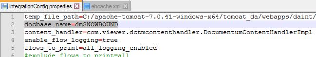 documentumcontenthandlerimpl docbase_name=<name of the Documentum docbase> docbase_username=<documentum username, whichhas access