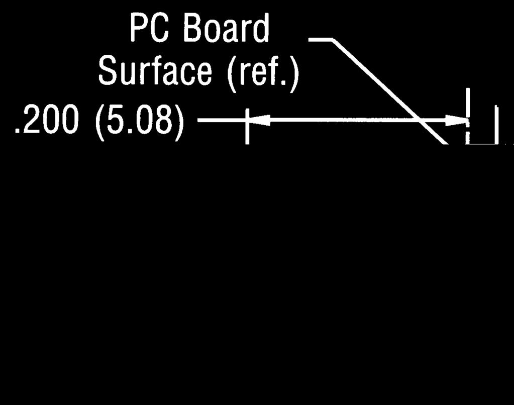 093" thick and above. Tail Length vs. Board Thickness Solder Tail Detail Board Thickness Dimension "A".062".100" -.140" (2.55-3.57 mm) (1.6 mm) [.115" (2.92 mm) nominal].092"/".160" -.200" (4.06-5.
