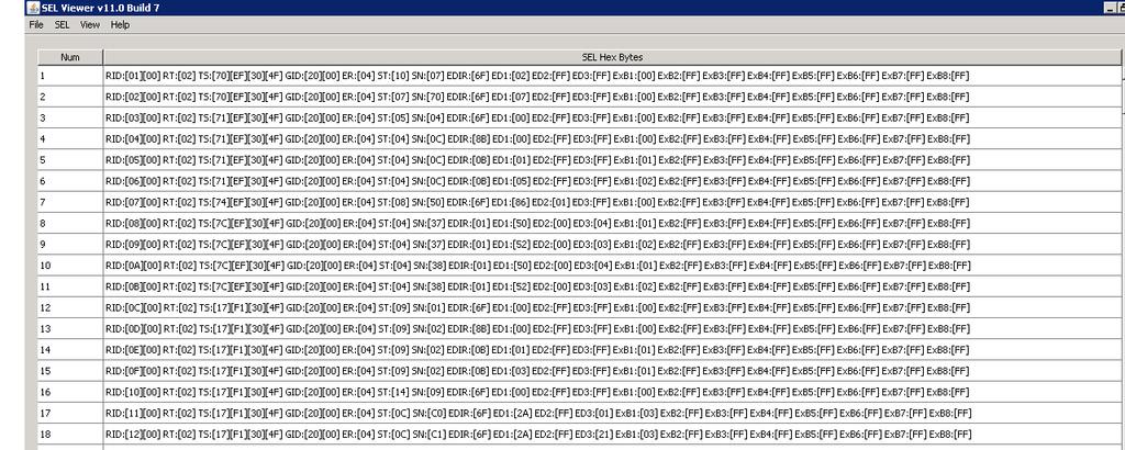 Figure 4: SEL Records in Hex Format (Linux*) The abbreviations used in the raw Hex display are as shown in the