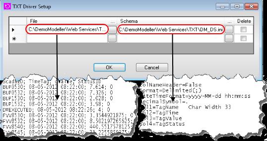 3. Exit the TXT Driver Setup dialog. 4. From the menu bar select Start to initiate the transfer of tags from the data source file.