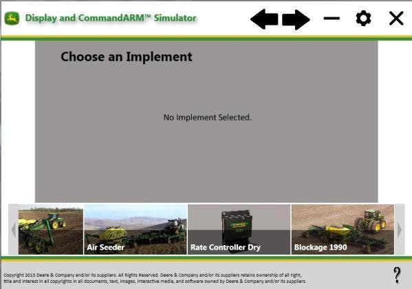 Choose an Implement If you chose Tractor as the machine, then you will be prompted to