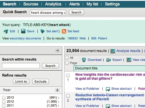 View Citation Overview Analyze citations by clicking View citation overview. This will display, in table format, the number of citations per year for each article.