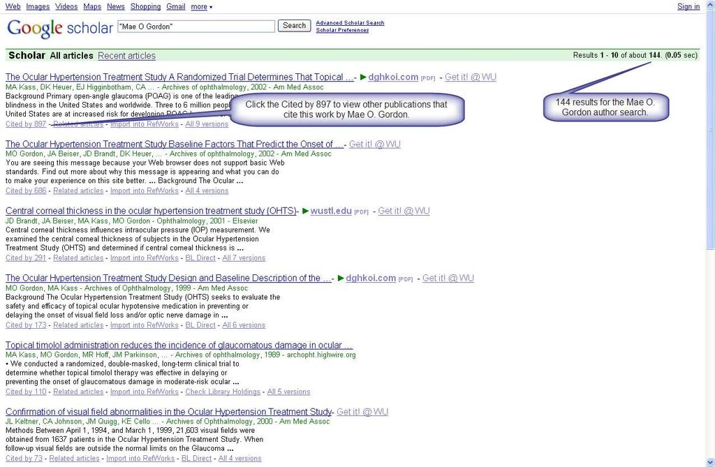 Google Scholar Author Search Search by