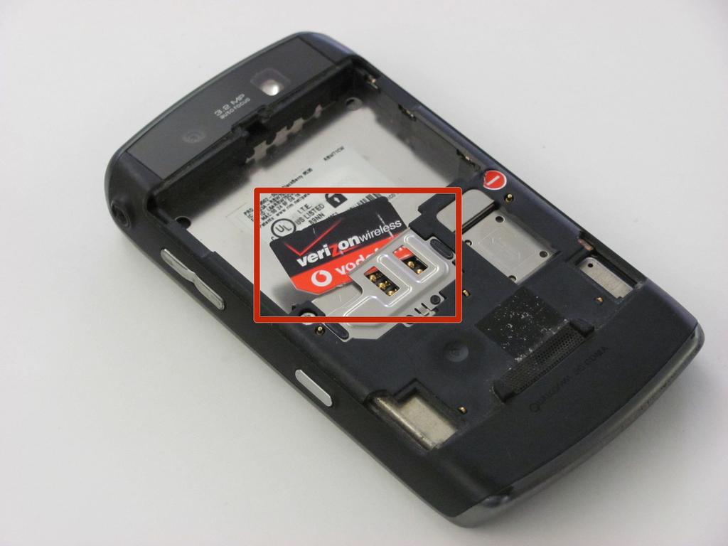 Step 3 SIM Card Once the battery has been removed, locate the SIM card.