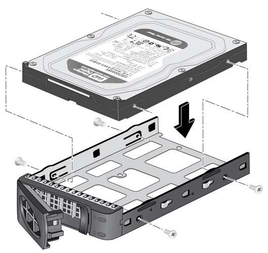 5-inch HDD from the tray. 4. Place the new 3.5-inch HDD in the disk tray. 5.