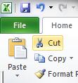 Select the File tab at the top of the ribbon.