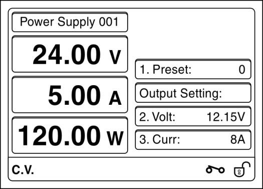JOG: The JOG has 5 Functions - During the setting of voltage or current, rotate to increase / reduce value of setting - In voltage or current setting, press to move to different digit