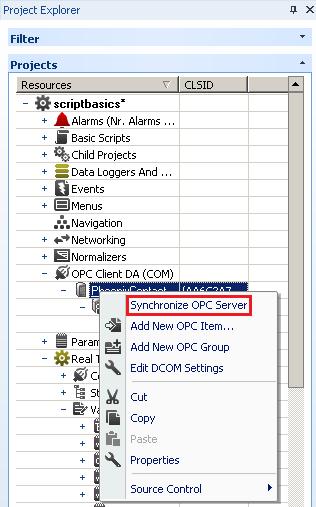 If the variable is no longer active, the assigned OPC item is logged out of the OPC server. As a result OPC items are only updated while they are actually in use.