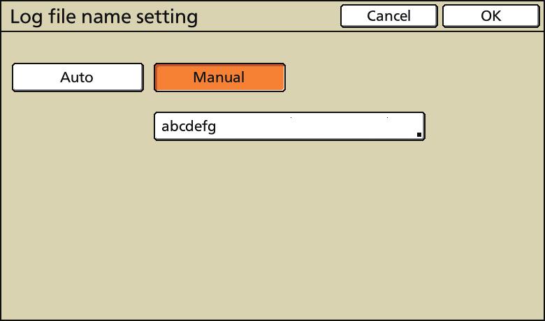 3 Set the Log file location. When [ON (Image+Log)] is selected on the Log collection setting, the Log file location is set to [External HDD].