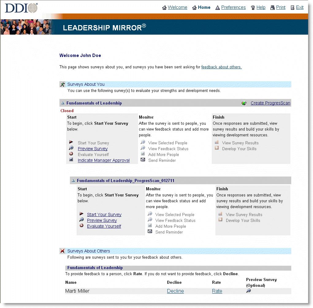LOGGING ON In the Address or Location box of your web browser, type the Leadership Mirror URL, then press Enter (or follow the instructions provided by your organization).