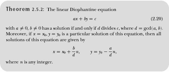 Diophantine Equation Definition: (Diophantine Equation) A Diophantine Equation is an algebraic equation in one or more unknowns with integer coefficients for which integer solutions are sought.