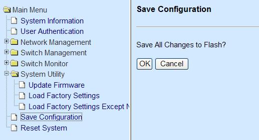 File Location: Specify a file name for the configuration that you would like to backup or a file name that you would like to restore to the Smart Switch.